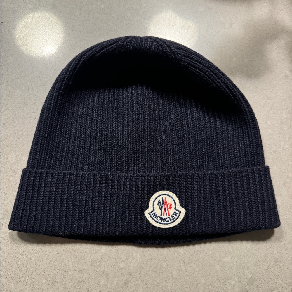 Navy Moncler beenie